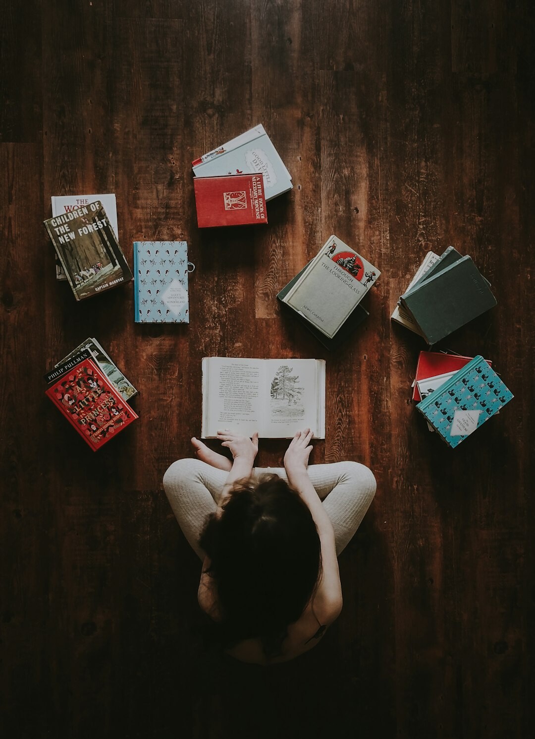 person reading self help book