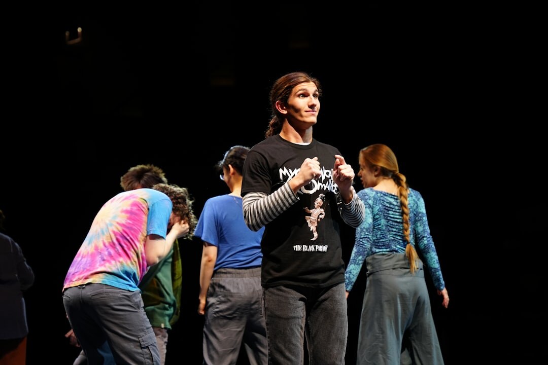 young actor on stage